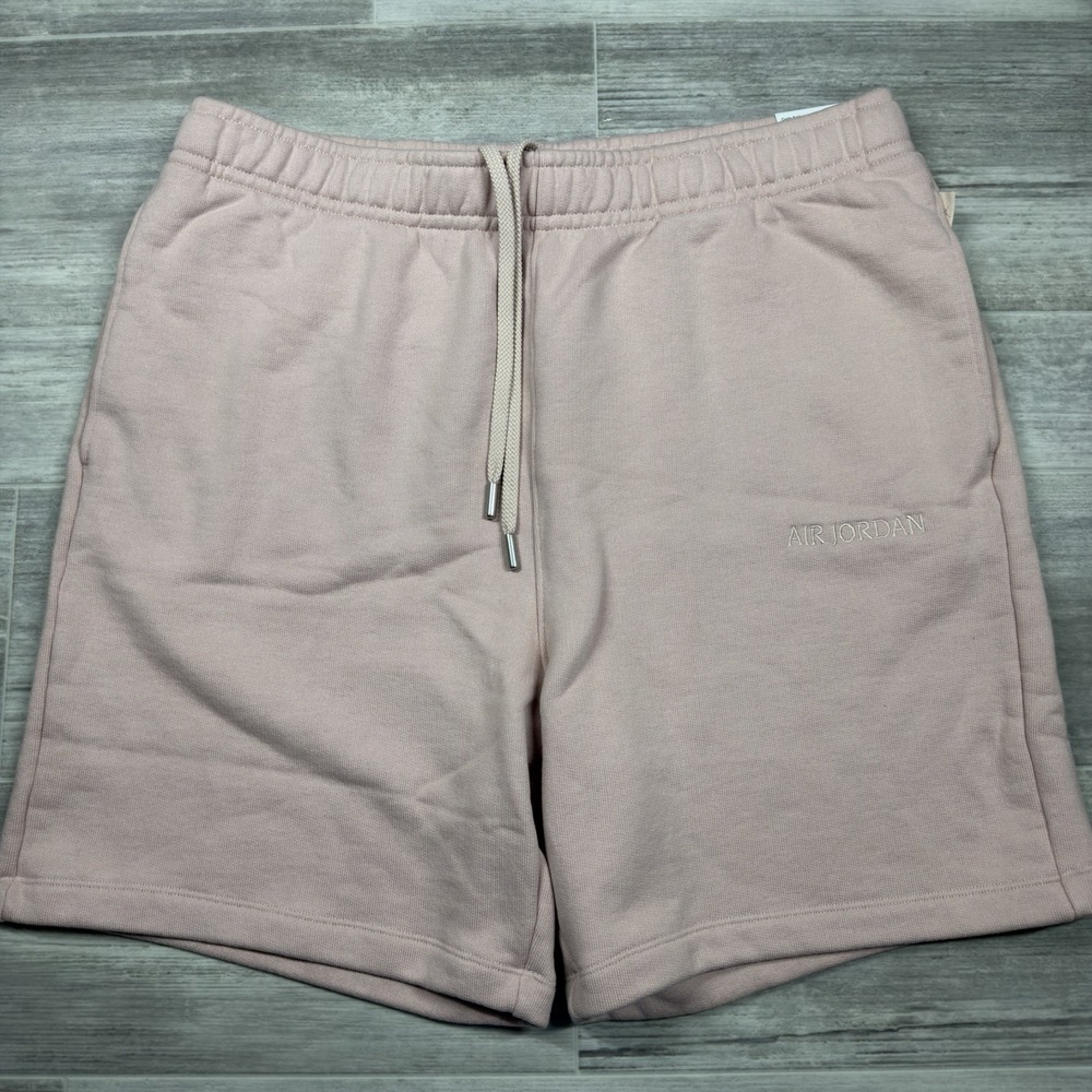 Nike AIR JORDAN Men's Large Wordmark Fleece Shorts Light Coral FZ8939-601 New